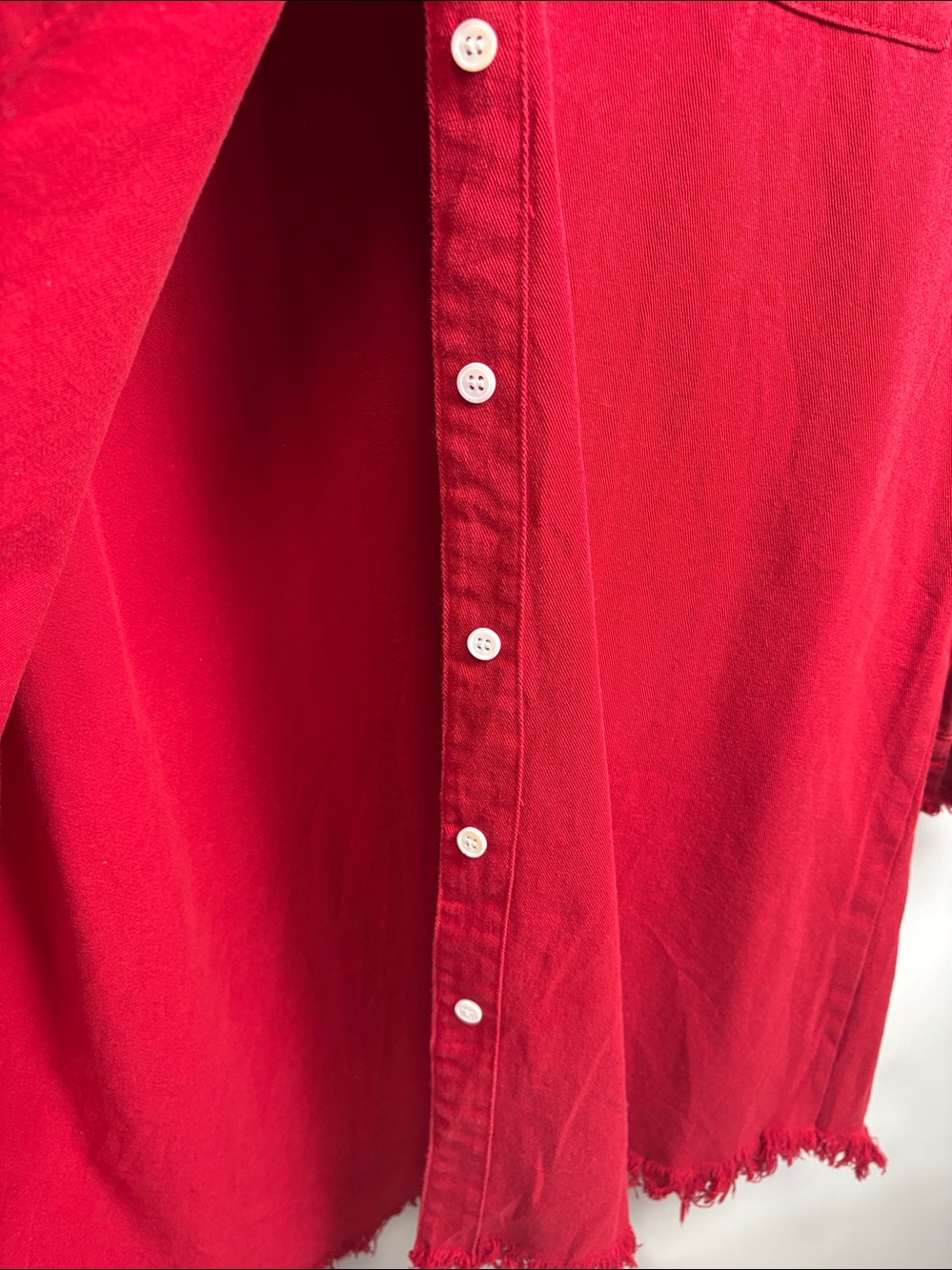 Vibrant Red Button Down Shirt - Picture 8 of 14